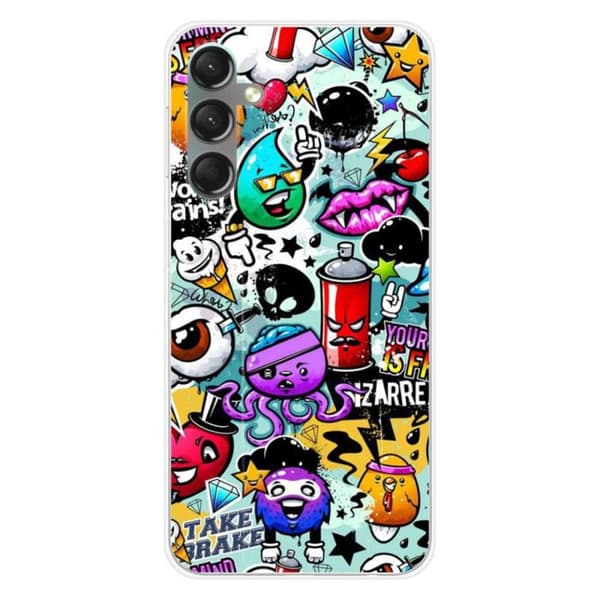 Tryckt silikonfodral som är kompatibelt med Samsung Galaxy A24 4G Graffiti 2
