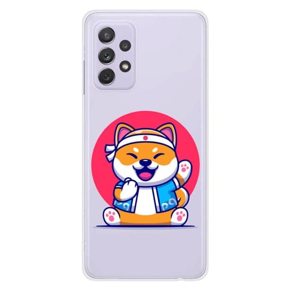 Tryckt silikonfodral som är kompatibelt med Samsung Galaxy A32 5G Shiba ninja