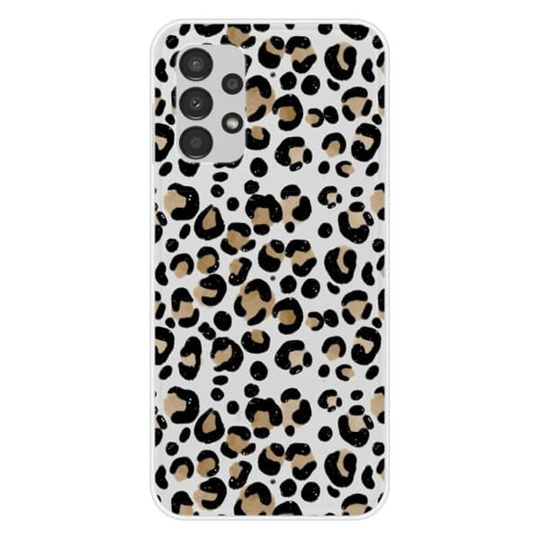 Tryckt silikonfodral som är kompatibelt med Samsung Galaxy A13 4G Leopard