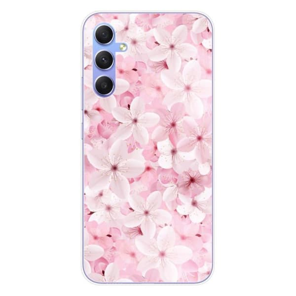 Tryckt silikonfodral som är kompatibelt med Samsung Galaxy A34 5G Sakura