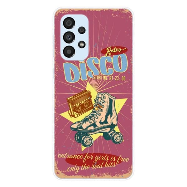 Tryckt silikonfodral som är kompatibelt med Samsung Galaxy A33 5G Retro disco