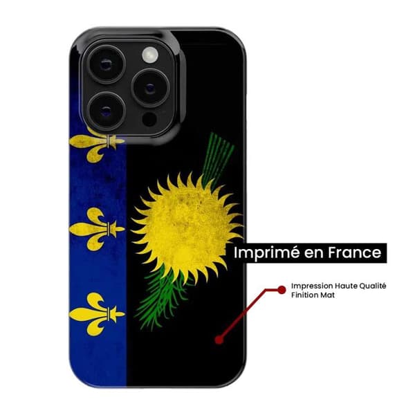 Tryckt silikonfodral som är kompatibelt med Samsung Galaxy A35 5G Guadeloupe flagga