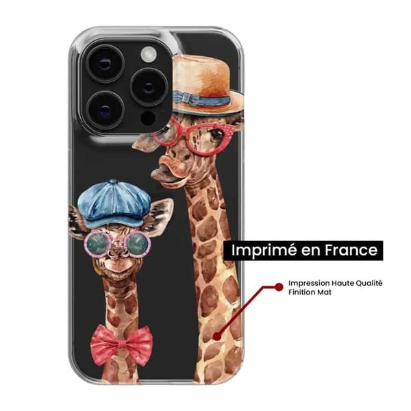 Tryckt silikonfodral som är kompatibelt med Samsung Galaxy A35 5G Funny Giraffe
