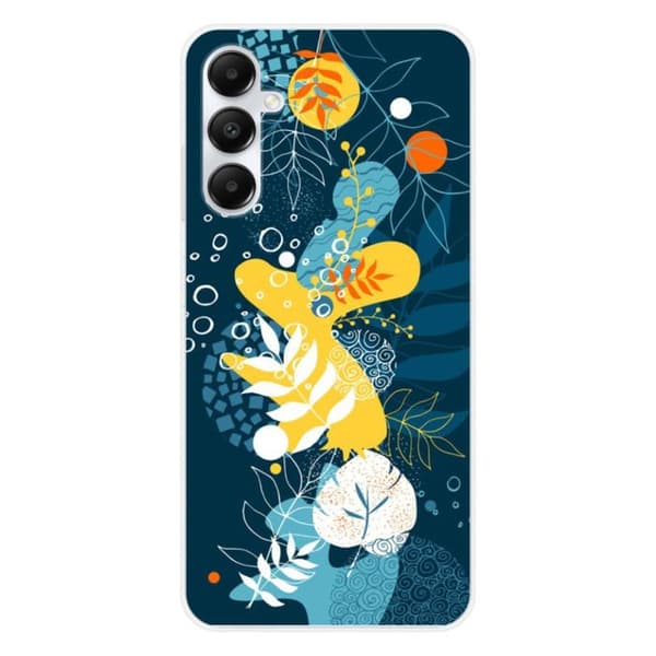 Tryckt silikonfodral som är kompatibelt med Samsung Galaxy A25 Sea flowers