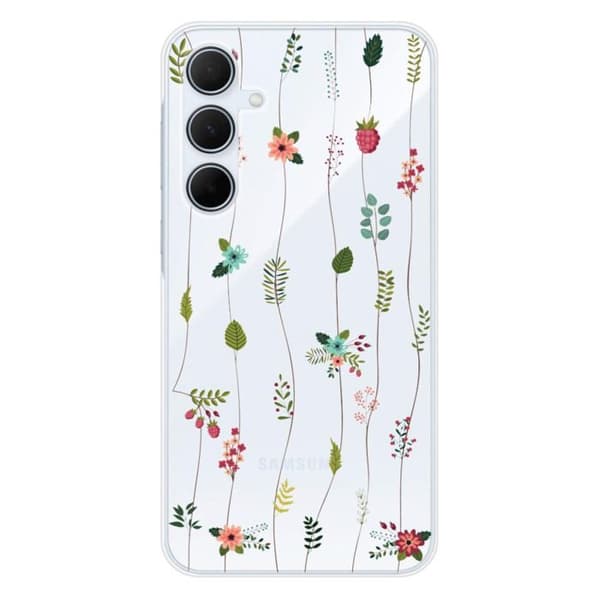 Tryckt silikonfodral som är kompatibelt med Samsung Galaxy A35 5G Rose of flowers