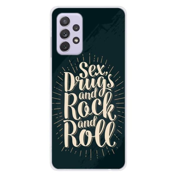 Tryckt silikonfodral som är kompatibelt med Samsung Galaxy A32 5G Sex and rock and roll