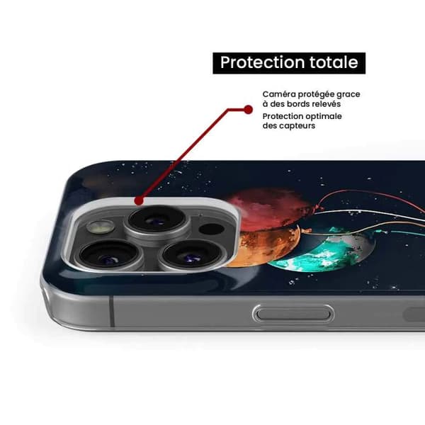 Siliconefodral med tryck - 1001 skydd - Oppo A76 - Flerfärgad - Kosmonaut med ballonger - Optimal skydd