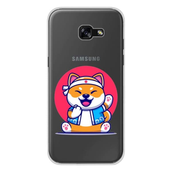 Tryckt silikonfodral som är kompatibelt med Samsung Galaxy A3 2017 Shiba ninja