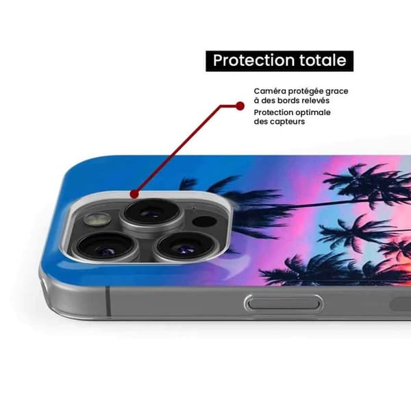 Tryckt silikonfodral som är kompatibelt med Samsung Galaxy A24 4G Färgglada palmer