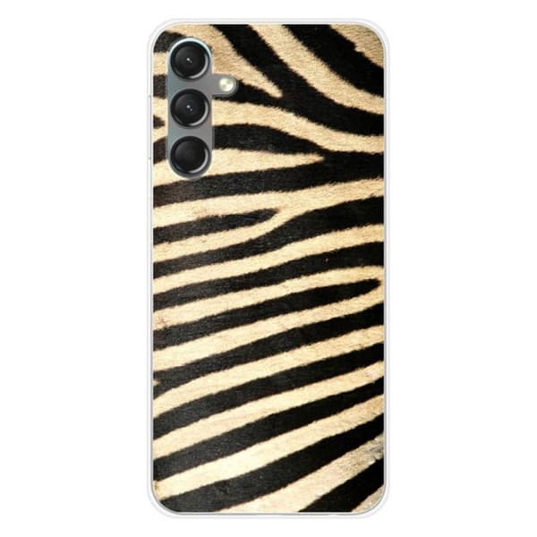 Tryckt silikonfodral som är kompatibelt med Samsung Galaxy A24 4G Zebra