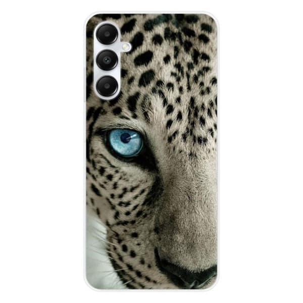Tryckt silikonfodral som är kompatibelt med Samsung Galaxy A25 Leopard eye
