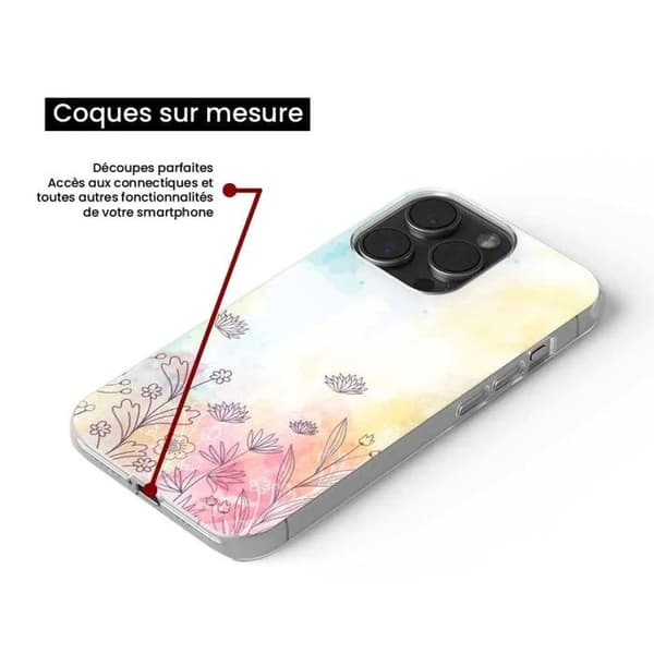 Tryckt silikonfodral som är kompatibelt med Samsung Galaxy A3 2017 akvarellblommor