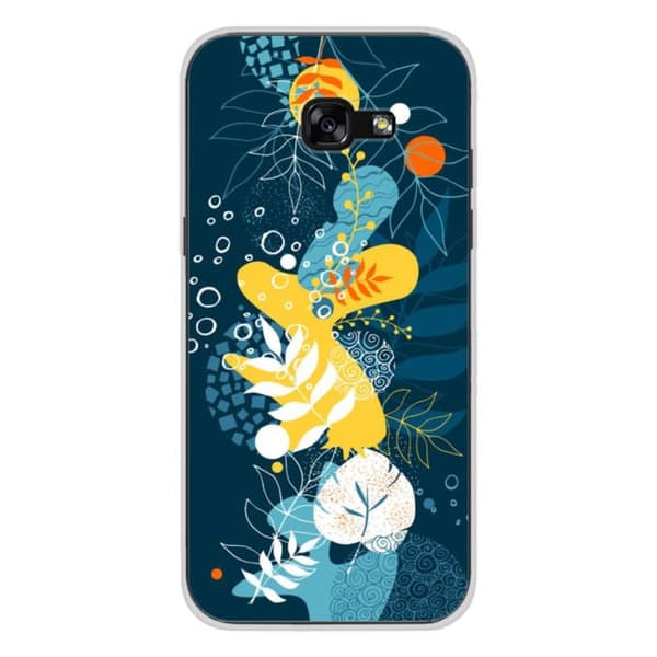 Tryckt silikonfodral som är kompatibelt med Samsung Galaxy A3 2017 Havsblommor