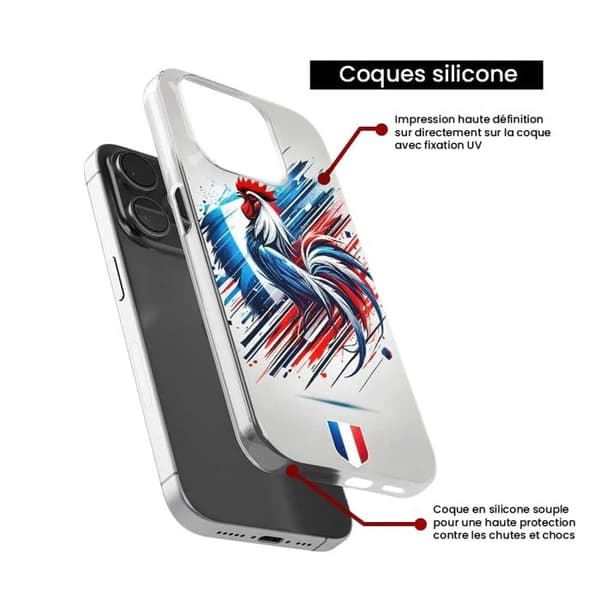 Tryckt silikonfodral som är kompatibelt med Samsung Galaxy A23 4G Galaxy A23 5G French Rooster