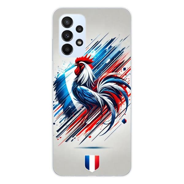 Tryckt silikonfodral som är kompatibelt med Samsung Galaxy A23 4G Galaxy A23 5G French Rooster
