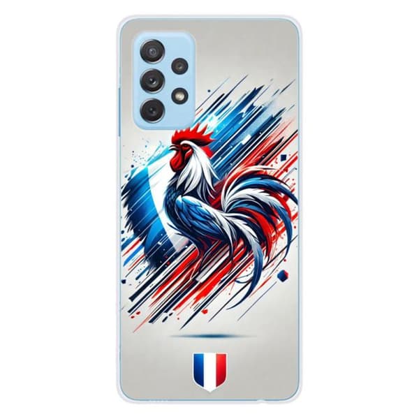 Tryckt silikonfodral som är kompatibelt med Samsung Galaxy A32 4G French Rooster