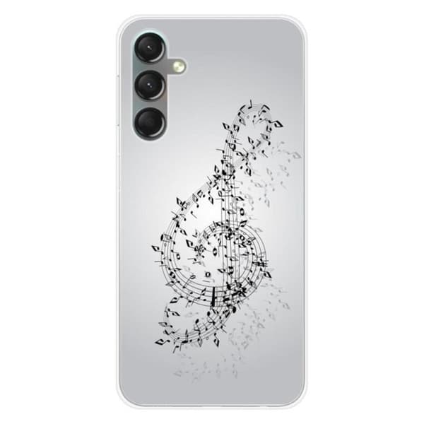 Tryckt silikonfodral som är kompatibelt med Samsung Galaxy A24 4G Vals av noter