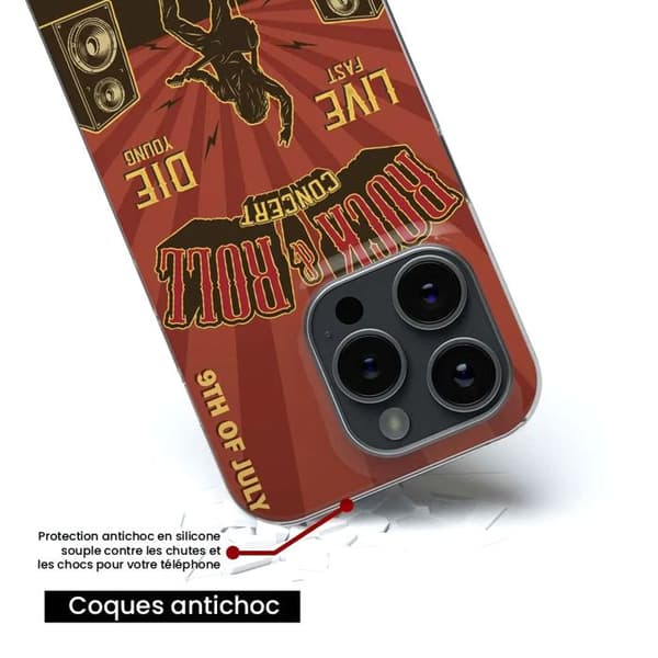 Tryckt silikonfodral som är kompatibelt med OnePlus 9 Rock and roll