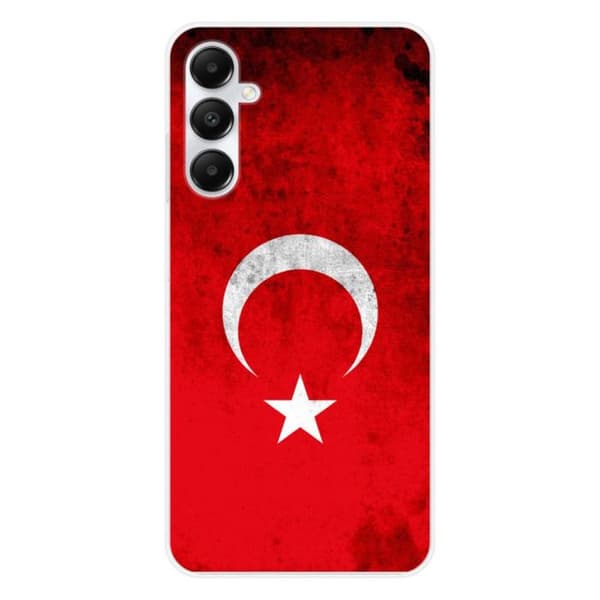 Tryckt silikonfodral som är kompatibelt med Samsung Galaxy A25 Türkiye flagga