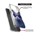 Miniatyrbild 4 av 6: Tryckt silikonfodral kompatibelt med Samsung Galaxy A25 Cat med glasögon
