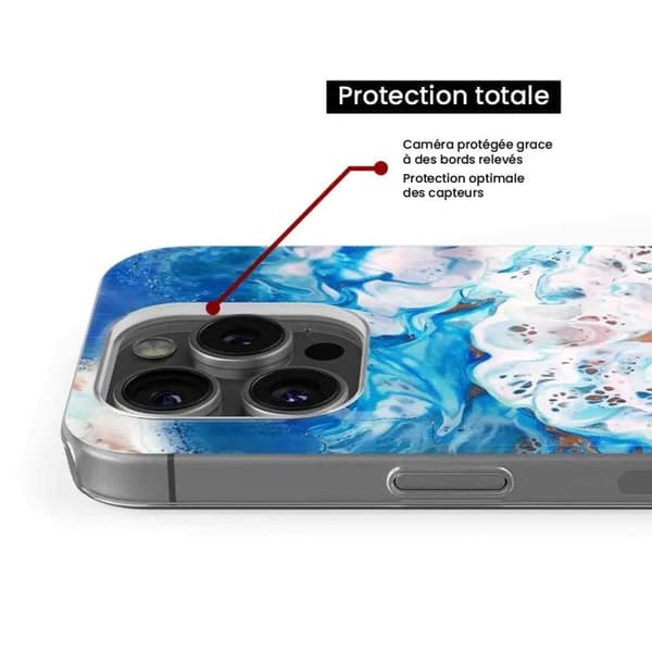 Tryckt silikonfodral kompatibelt Samsung Galaxy Note 10 Lite Ocean Marble