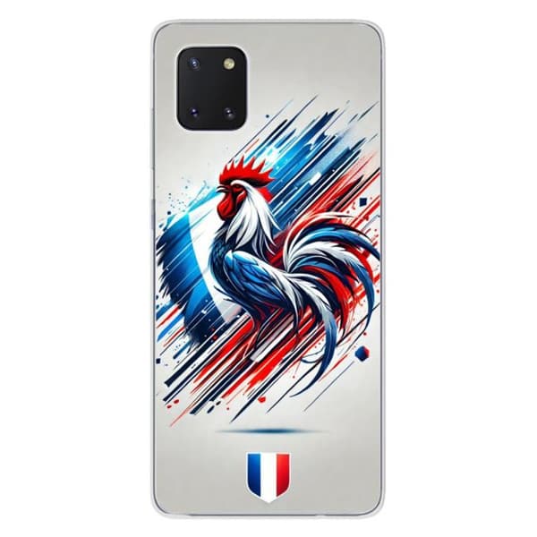 Tryckt silikonfodral som är kompatibelt med Samsung Galaxy Note 10 Lite French Rooster