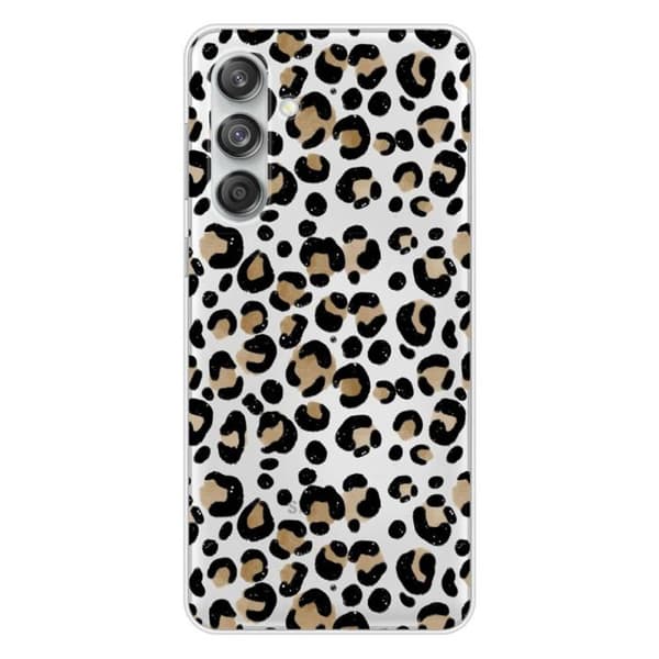 Tryckt silikonfodral som är kompatibelt med Samsung Galaxy M55 5G Leopard