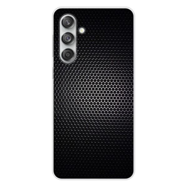 Tryckt silikonfodral som är kompatibelt med Samsung Galaxy M55 5G Dark Metal