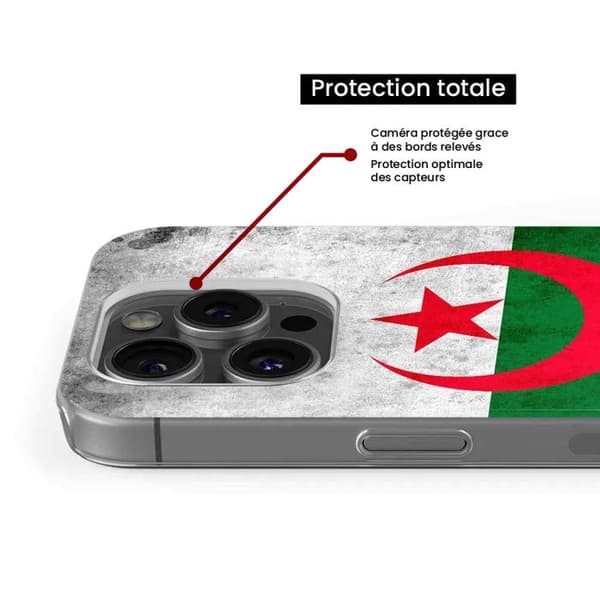 Tryckt silikonfodral som är kompatibelt med Realme C67 4G Algeriets flagga