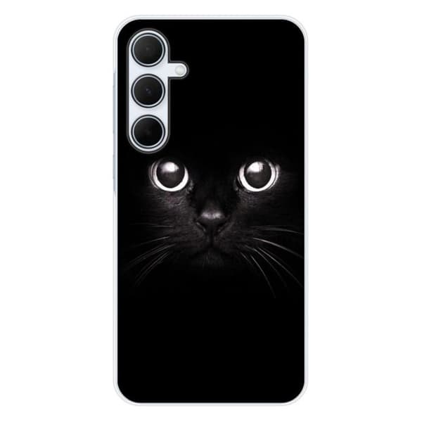 Tryckt silikonfodral som är kompatibelt med Samsung Galaxy A35 5G Cat Eyes