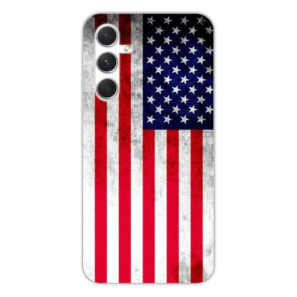Tryckt silikonfodral som är kompatibelt med Samsung Galaxy A54 5G USA flagga