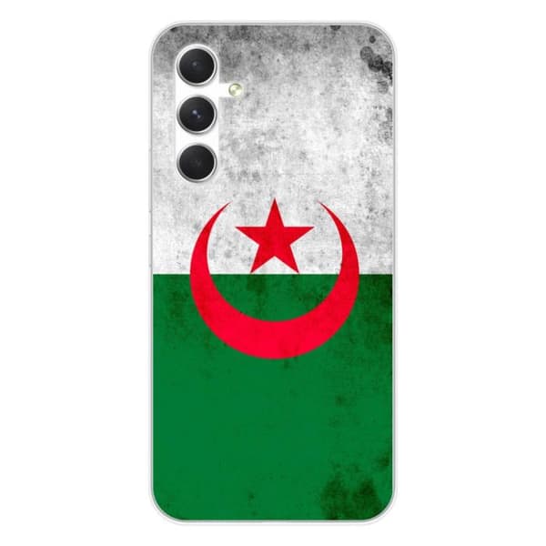 Tryckt silikonfodral som är kompatibelt med Samsung Galaxy A54 5G Algeriets flagga