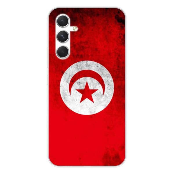 Tryckt silikonfodral som är kompatibelt med Samsung Galaxy A54 5G Tunisiens flagga
