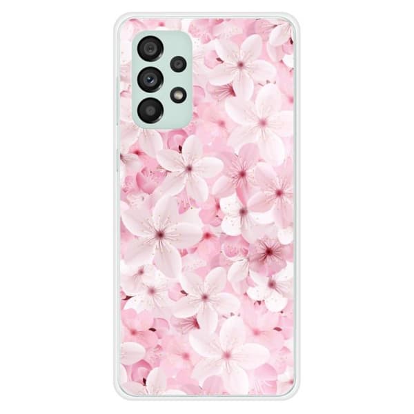 Tryckt silikonfodral som är kompatibelt med Samsung Galaxy A73 5G Sakura