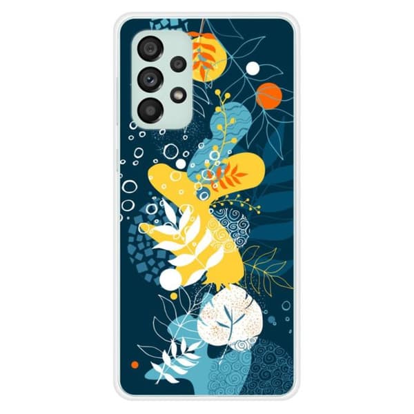Tryckt silikonfodral som är kompatibelt med Samsung Galaxy A73 5G Havsblommor