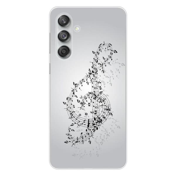 Tryckt silikonfodral som är kompatibelt med Samsung Galaxy M55 5G Waltz of notes