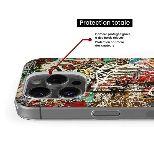 Tryckt silikonfodral som är kompatibelt med Samsung Galaxy M55 5G Graffiti 1