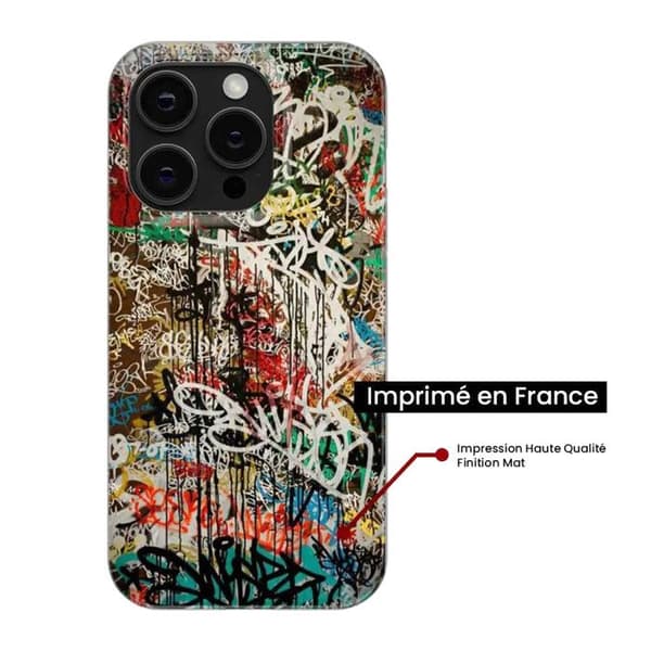 Tryckt silikonfodral som är kompatibelt med Samsung Galaxy M55 5G Graffiti 1