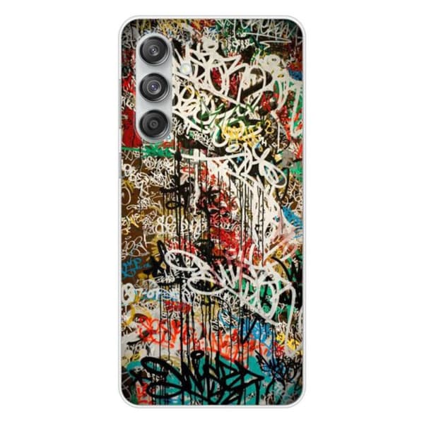 Tryckt silikonfodral som är kompatibelt med Samsung Galaxy M55 5G Graffiti 1
