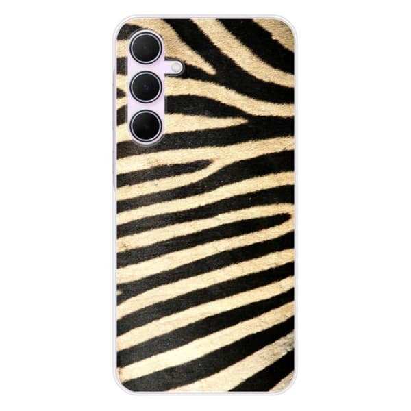 Tryckt silikonfodral som är kompatibelt med Samsung Galaxy A55 5G Zebra