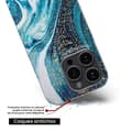 Miniatyrbild 6 av 6: Tryckt silikonfodral som är kompatibelt med Samsung Galaxy A55 5G Marble Blue Glitter