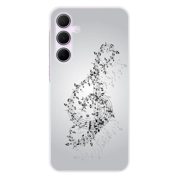 Tryckt silikonfodral som är kompatibelt med Samsung Galaxy A55 5G Vals av noter