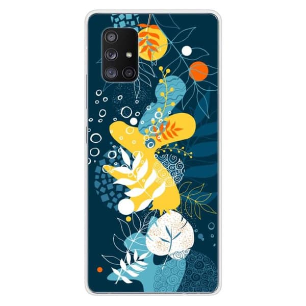 Tryckt silikonfodral som är kompatibelt med Samsung Galaxy A71 5G Havsblommor