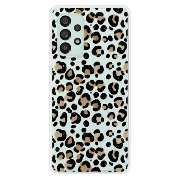 Tryckt silikonfodral som är kompatibelt med Samsung Galaxy A73 5G Leopard