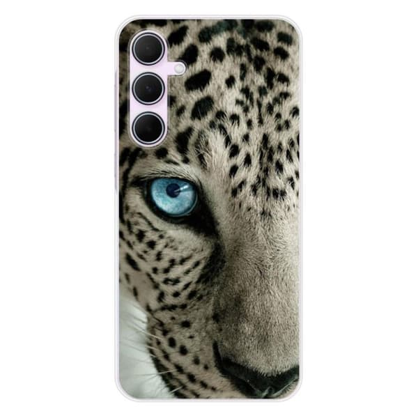 Tryckt silikonfodral kompatibelt Samsung Galaxy A55 5G Leopard Eye
