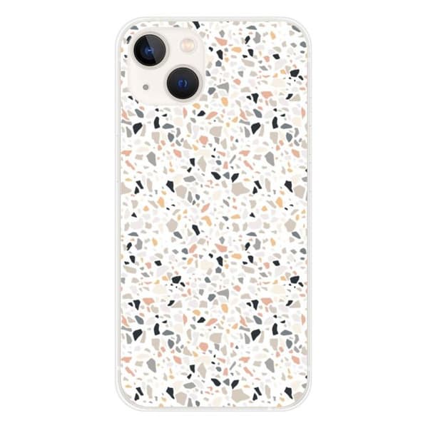Tryckt silikonfodral som är kompatibelt med Apple iPhone 13 Terrazzo färg