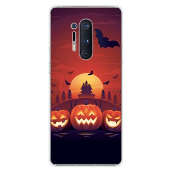 Tryckt silikonfodral som är kompatibelt med OnePlus 8 Pro HA Twilight Cursed