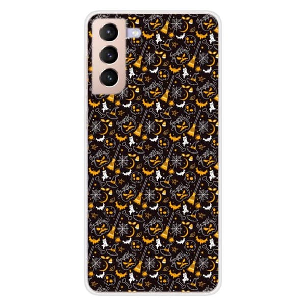 Siliconefodral med tryck - 1001 fodral - Galaxy S21 Plus - Multicolour - Halloween - Optimal skydd