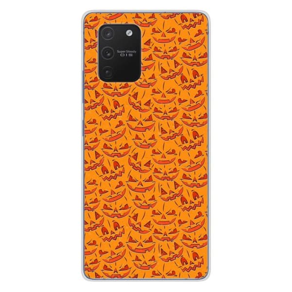 Tryckt silikonfodral som är kompatibelt med Samsung Galaxy S10 Lite HA Pumpkins