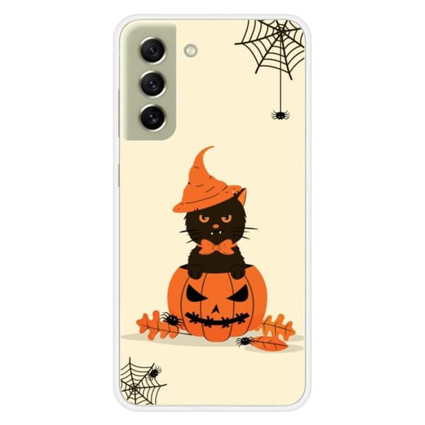 Siliconefodral med tryck - 1001 fodral - Galaxy S21 FE - Flerfärgad - Halloween - Halvstyv